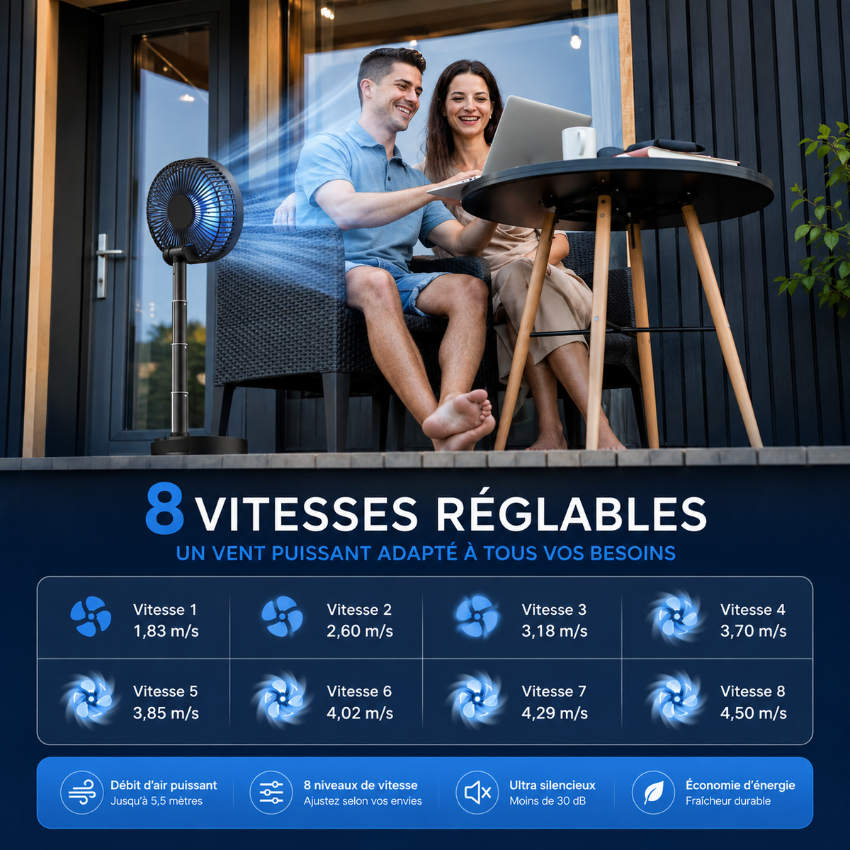 Ventilateur Portable Pliable F14