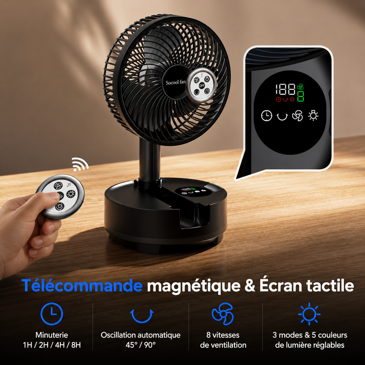 Ventilateur Portable Pliable F14