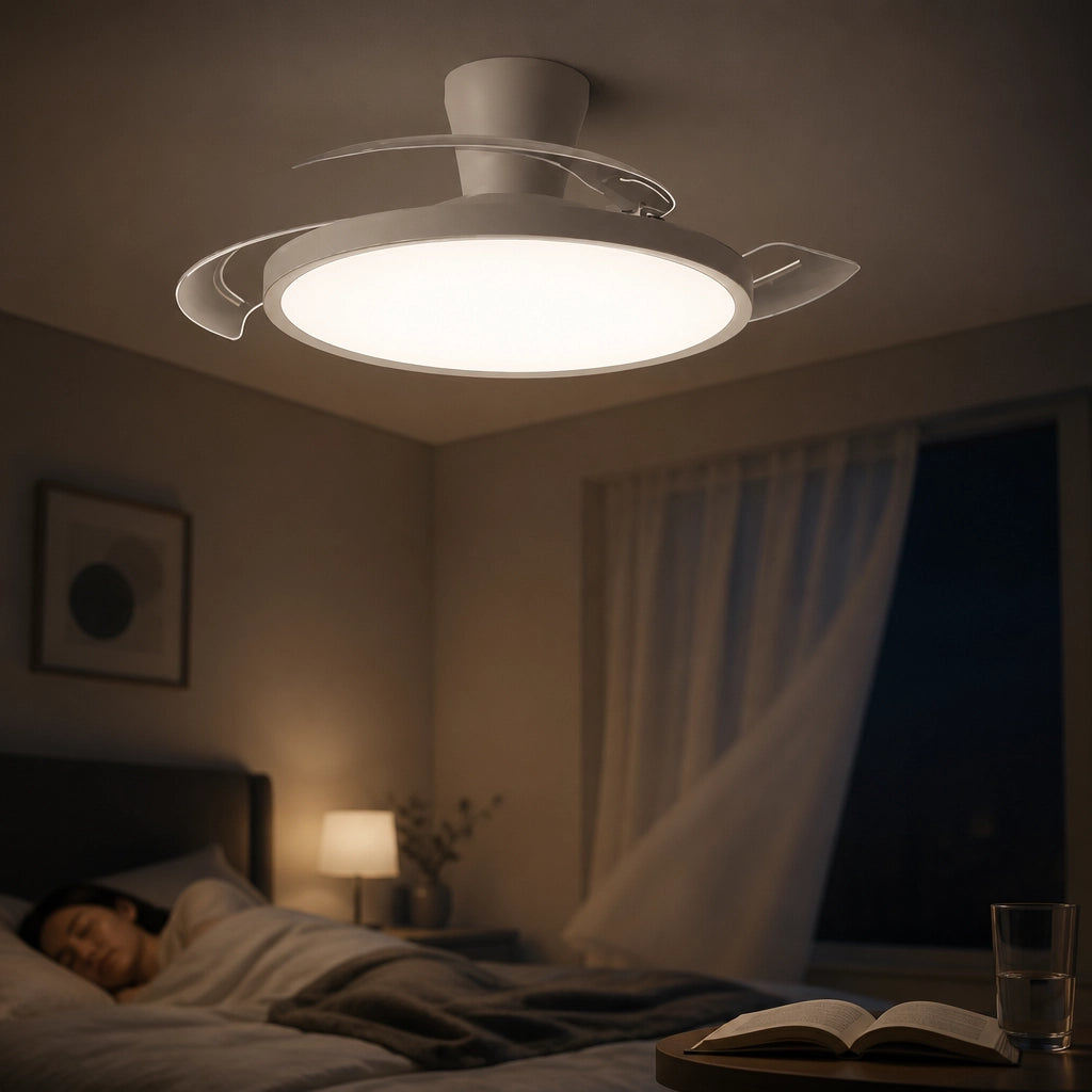 Ventilateur de plafond avec pales rétractables
