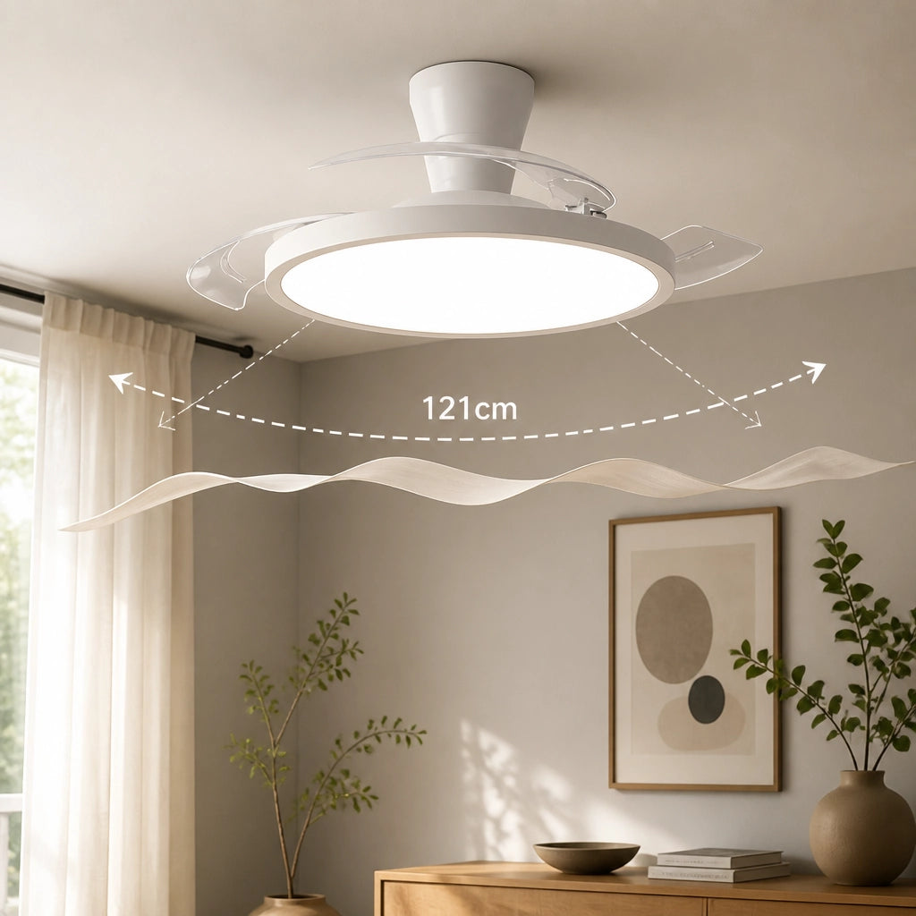Ventilateur de plafond avec pales rétractables