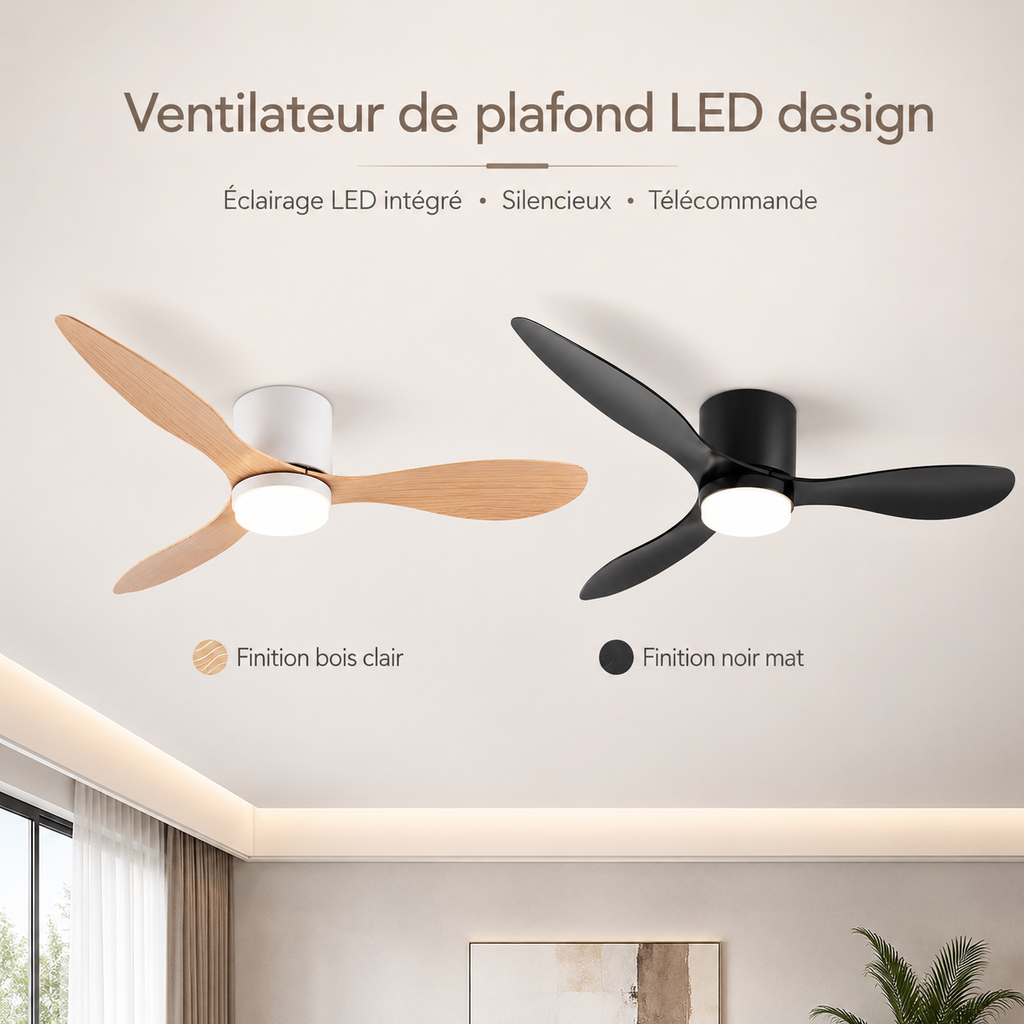 Ventilateur de plafond silencieux