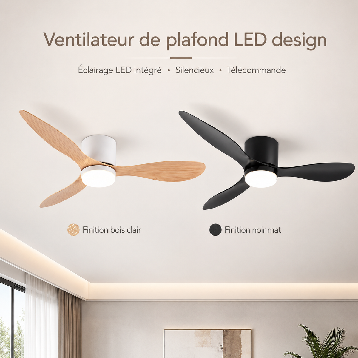 Ventilateur de plafond silencieux