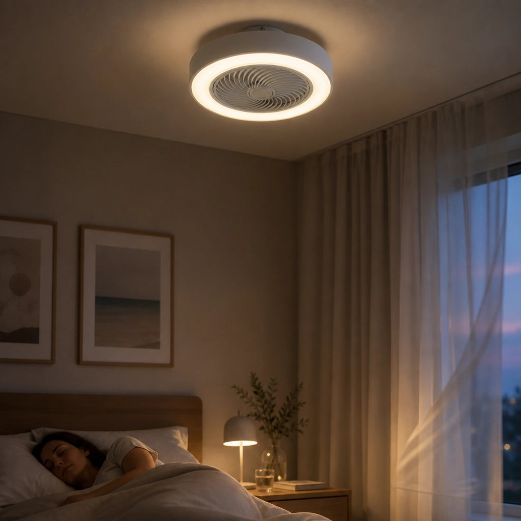 Ventilateur de plafond avec lumière LED réglable